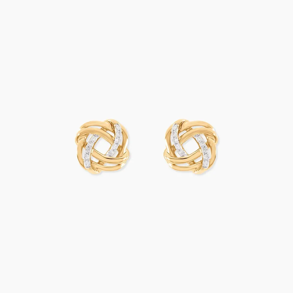Boucles D'Oreilles Puces Otieno Or Jaune Diamant