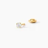 Boucles D'oreilles Puces Pepita Or Jaune Oxyde De Zirconium