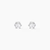 Boucles D'oreilles Puces Petrine Argent Blanc Oxyde De Zirconium