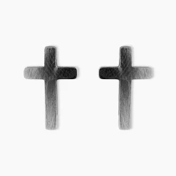 Boucles D'oreilles Puces Phebus Him Acier Noir