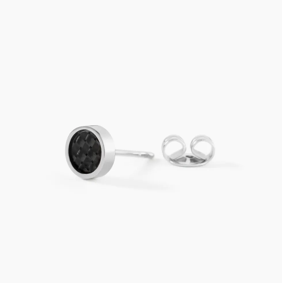 Boucles D'oreilles Puces Phebus Him Classique Acier Blanc