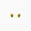 Boucles D'Oreilles Puces Poem Argent Jaune Péridot