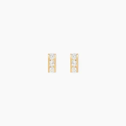Boucles D'oreilles Puces Rachilda Or Jaune Oxyde De Zirconium
