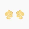 Boucles D'oreilles Puces Rahima Acier Jaune