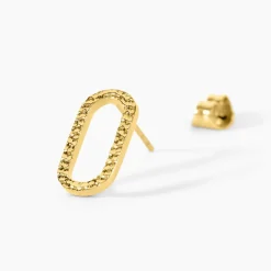 Boucles D'Oreilles Puces Ria Acier Jaune