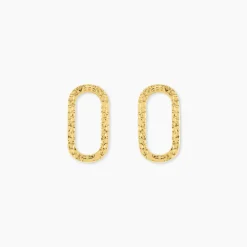 Boucles D'Oreilles Puces Ria Acier Jaune