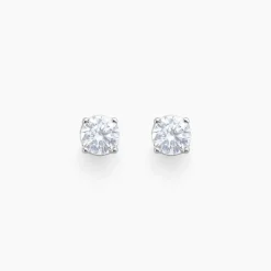Boucles D'oreilles Puces Rio Argent Blanc Oxyde