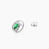 Boucles D'oreilles Puces Romea Argent Blanc Oxyde De Zirconium