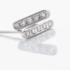 Boucles D'oreilles Puces Rosalin Blanc Diamant Blanc