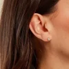 Boucles D'oreilles Puces Rufino Or Jaune Oxyde De Zirconium