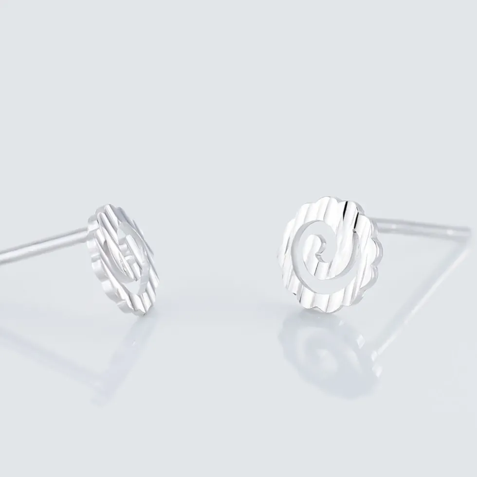 Boucles D'oreilles Puces Selima Argent Blanc