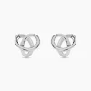 Boucles D'oreilles Puces Shainy Argent Blanc