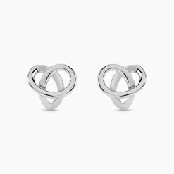 Boucles D'oreilles Puces Shainy Argent Blanc