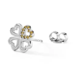 Boucles D'oreilles Puces Sigrid Argent Blanc Oxyde De Zirconium