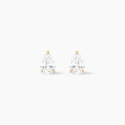 Boucles D'oreilles Puces Tierra Or Jaune Oxyde De Zirconium