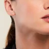 Boucles D'oreilles Puces Trai Or Jaune Oxyde De Zirconium
