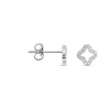 Boucles D'oreilles Puces Tully Argent Blanc Oxyde De Zirconium