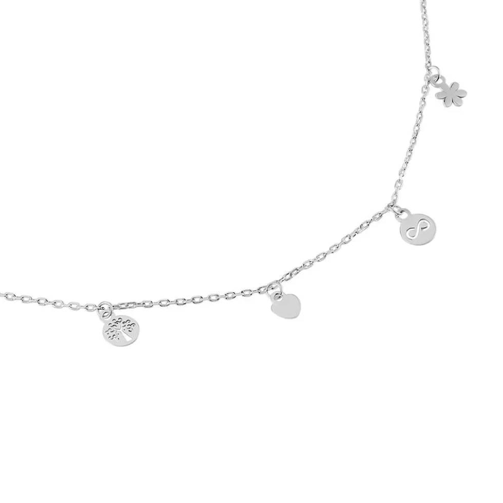 Boucles D'oreilles Puces Vao Argent Blanc