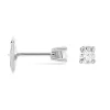Boucles D'oreilles Puces Victoria Or Blanc Diamant