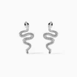 Boucles D'oreilles Puces Yoshie Argent Blanc