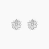 Boucles D'oreilles Puces Ysatis Argent Blanc Oxyde De Zirconium