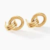 Boucles D'oreilles Puces Zareen Or Jaune