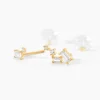 Boucles D'Oreillesucles D'Oreilles Dépareillées Loanne Or Jaune Oxyde De Zirconium