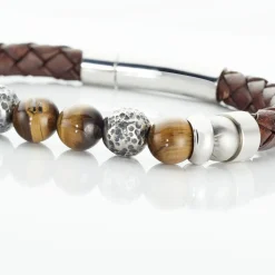 Bracelet Acier Blanc Abraham Pierre De Synthese
