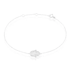Bracelet Aicha Or Blanc Diamant