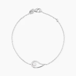 Bracelet Akiko Argent Blanc Perle De Culture Et Oxyde De Zirconium