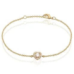 Bracelet Alais Plaque Or Jaune Oxyde De Zirconium