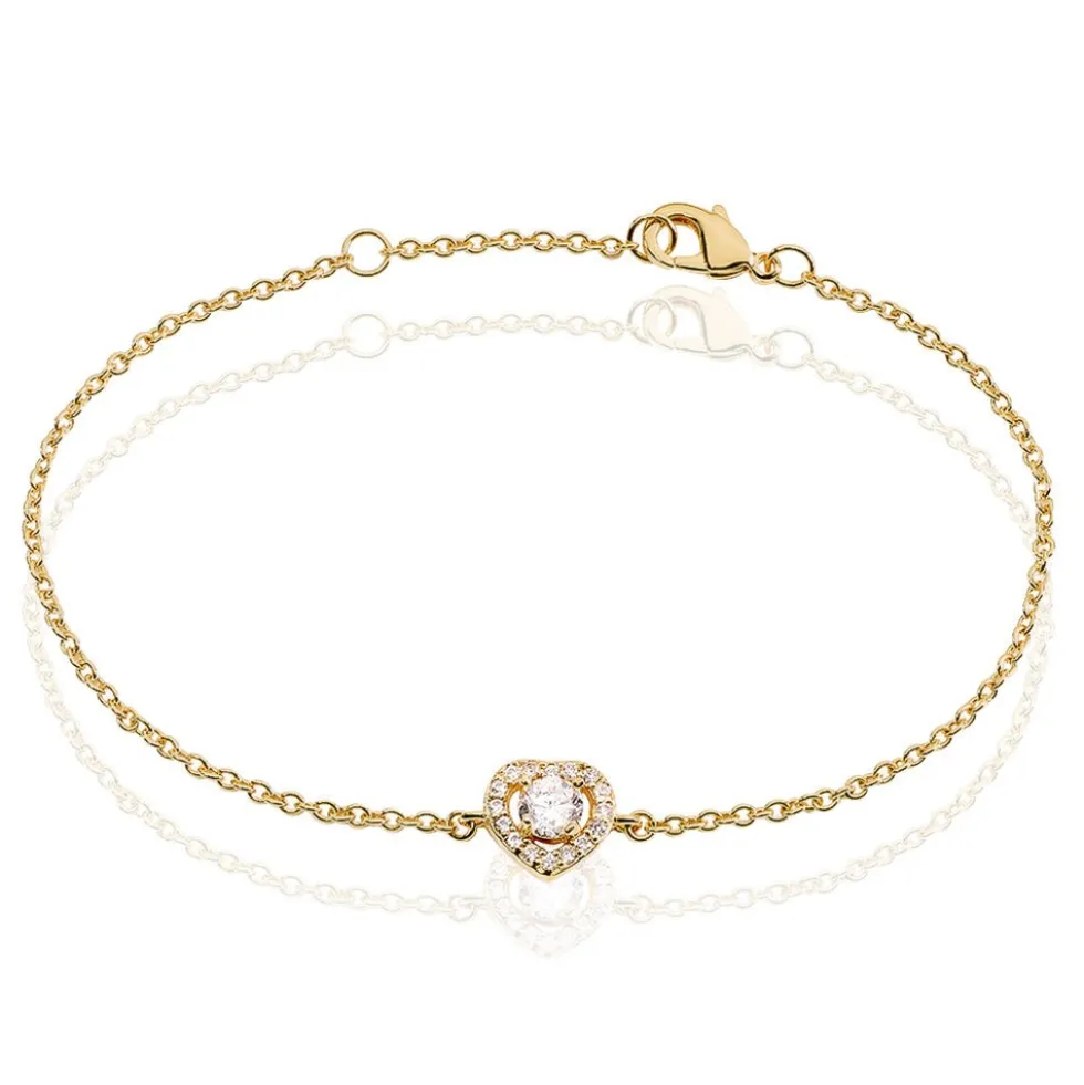 Bracelet Alais Plaque Or Jaune Oxyde De Zirconium