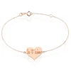 Bracelet Albizia Coeur Message Or Rose