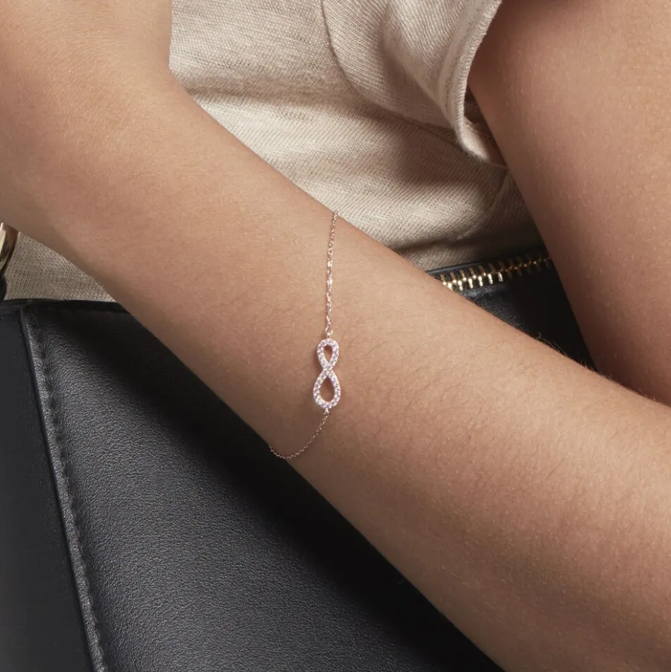 Bracelet Amita Argent Rose Oxyde De Zirconium