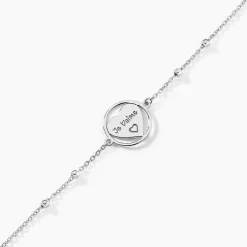 Bracelet Argent Blanc Akosua