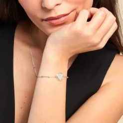 Bracelet Argent Blanc Akosua