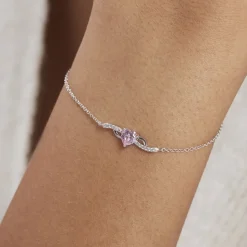 Bracelet Argent Blanc Avalon Oxyde De Zirconium