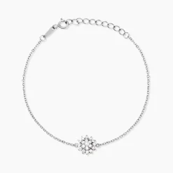 Bracelet Argent Blanc Maximille Oxydes De Zirconium