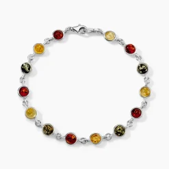 Bracelet Argent Blanc Rosalie Ambres
