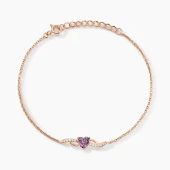 Bracelet Argent Rose Avalon Oxyde De Zirconium