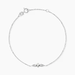 Bracelet Art Deco Or Blanc Diamant
