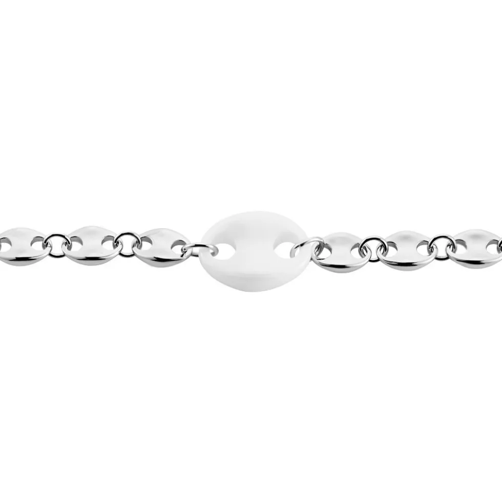 Bracelet Ashoka Argent Blanc Céramique