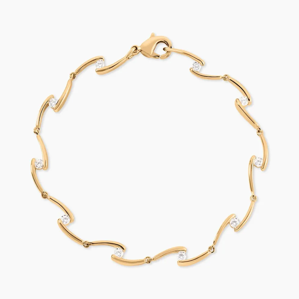 Bracelet Ayda Plaqué Or Jaune Oxyde De Zirconium