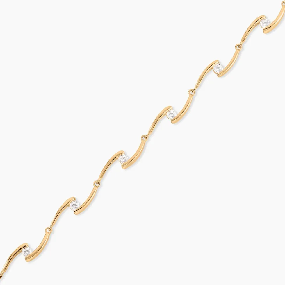 Bracelet Ayda Plaqué Or Jaune Oxyde De Zirconium