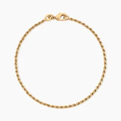 Bracelet Azelys Maille Corde Plaqué Or Jaune