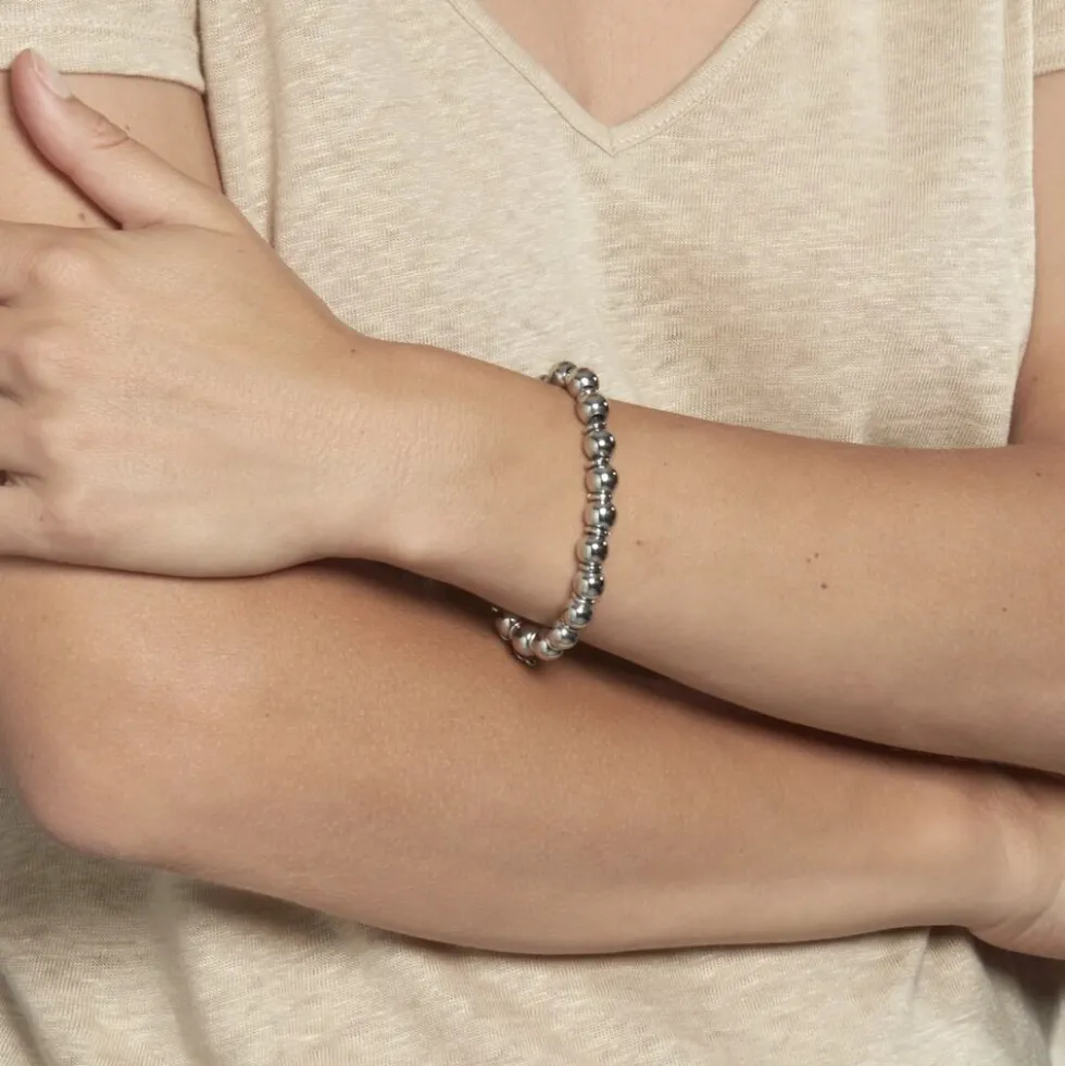 Bracelet Bilou Acier Blanc