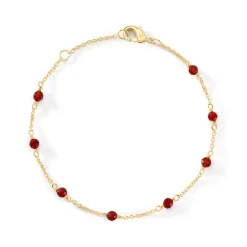 Bracelet Calliope Plaqué Or Doré Agate