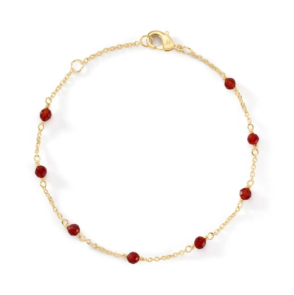 Bracelet Calliope Plaqué Or Doré Agate