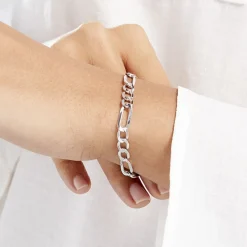 Bracelet Cameo Alternee 1/3 Or Blanc