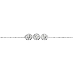 Bracelet Carlana Or Blanc Oxyde De Zirconium